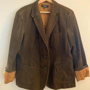 Moss green corduroy blazer